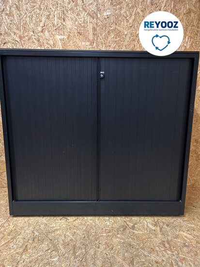 Ahrend roldeurkast 110x120x45cm - zwart