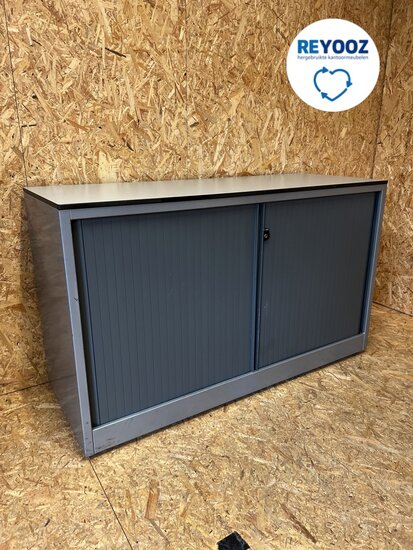 Ahrend roldeurkast - 74x120x45cm - zilvergrijs