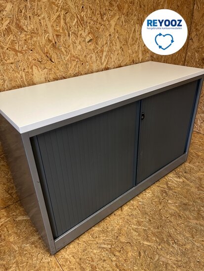 Ahrend roldeurkast - 74x120x45cm - zilvergrijs