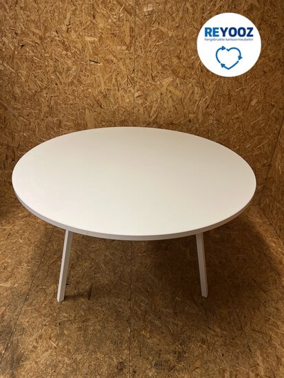 Vergadertafel rond 120cm - zelf samenstellen - tweedehands