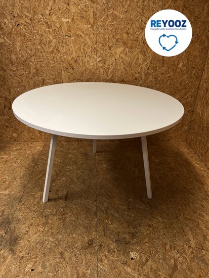 Vergadertafel rond 120cm - zelf samenstellen - tweedehands