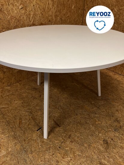 Vergadertafel rond 120cm - zelf samenstellen - tweedehands