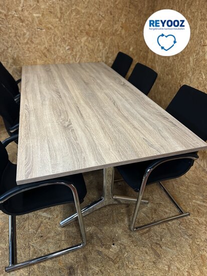 Ahrend vergadertafel 200x100cm met nieuw blad